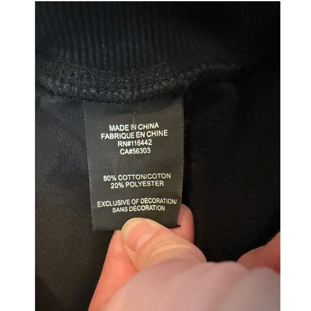 Empyre Mens Black Fleece Sweat Shorts Embroidered Logo Size Medium